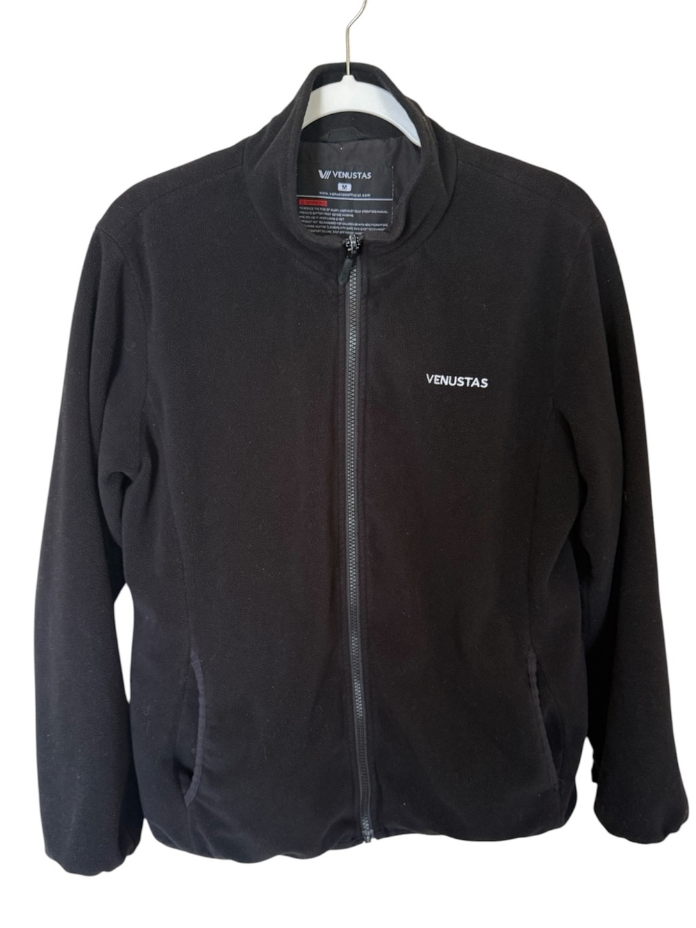 Venustas Heated Fleece Jacket Men’s M Black Full Zip NO Battery